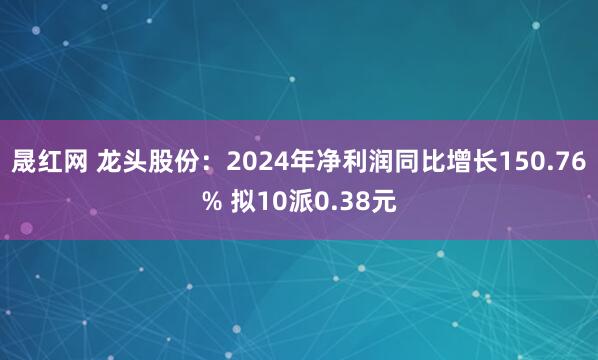 晟红网 龙头股份：2024年净利润同比增长150.76% 拟10派0.38元