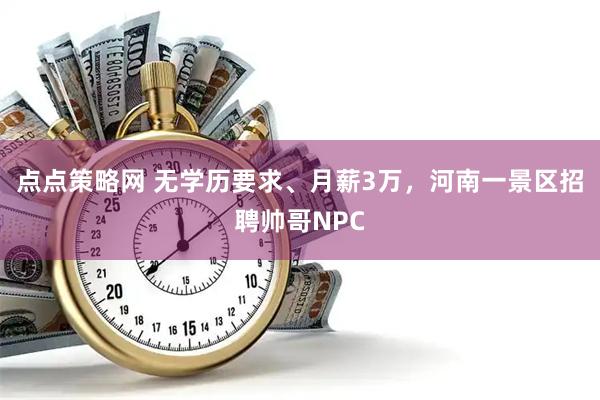 点点策略网 无学历要求、月薪3万，河南一景区招聘帅哥NPC